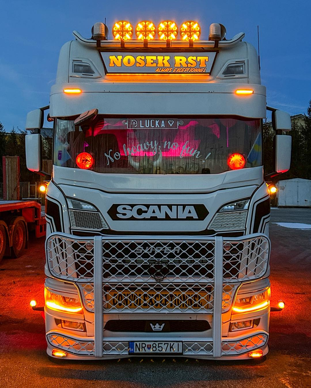 Scania tractor unit with the NOSEK RST sign