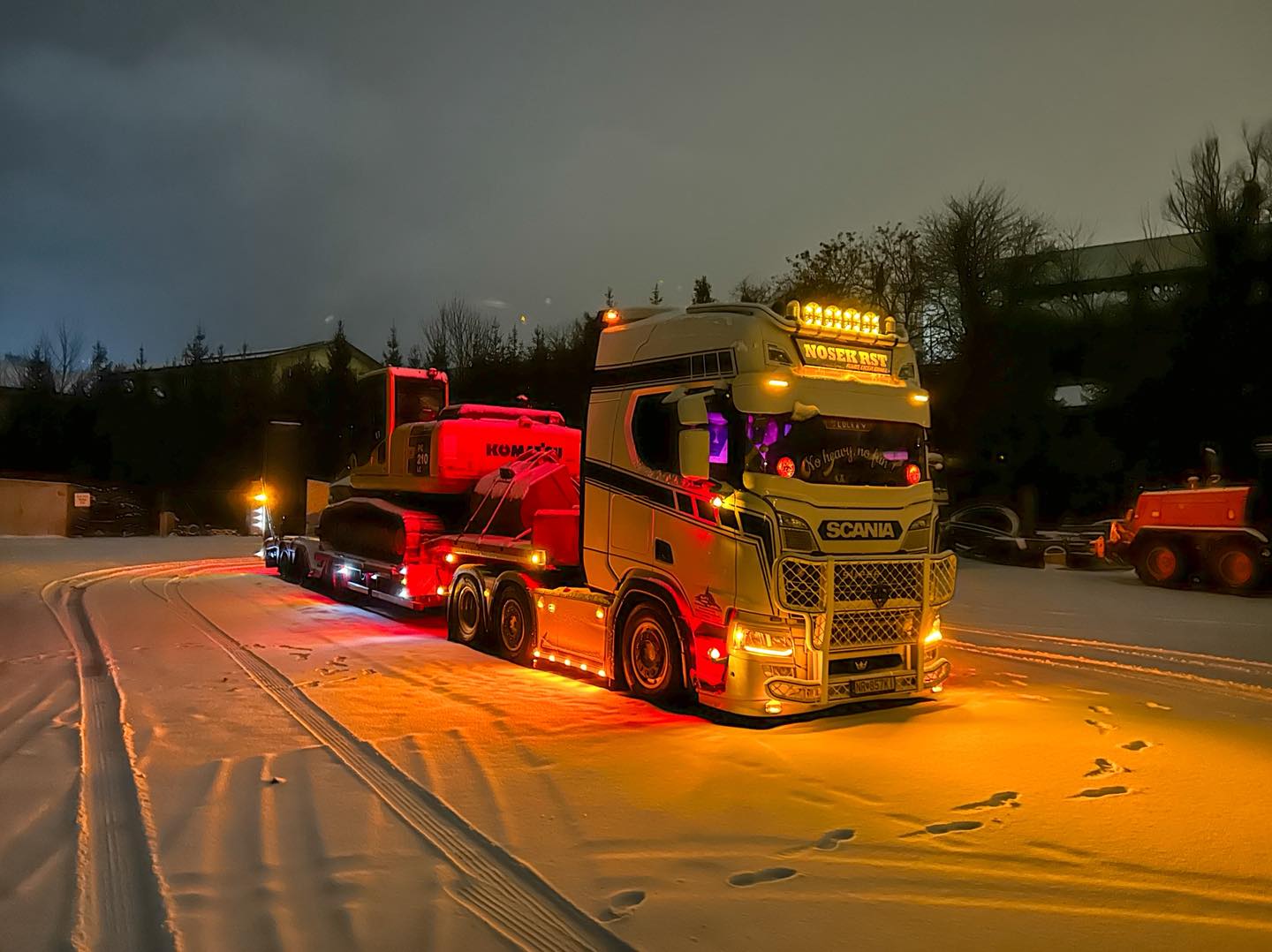 Heavy Machinery Transport by Low-Loader